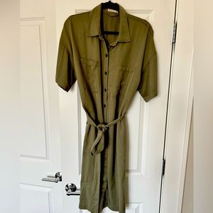 Marine Layer Olive Wrap Dress